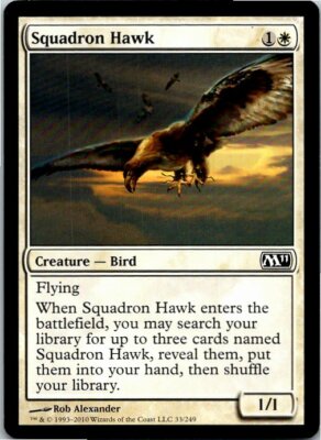 Squadron Hawk Magic The Gathering 2011 Card Light Play X1