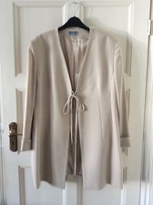 Mansfield Women’s Beige Nude Light Duster Dress Coat Jacket Uk 16/us 14/eu 42