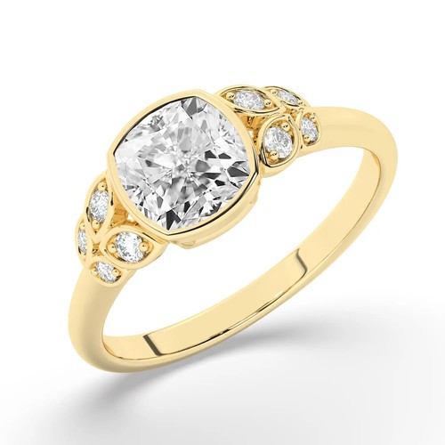 Cushion Solitaire Labgrown Diamond Engagement Ring 18k Yellow Gold 1.60Ct D VVS2 - Picture 21 of 23