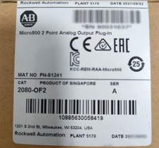 Allen-Bradley 2080-OF2 Micro800 2 Point Analog Output Plug-In 