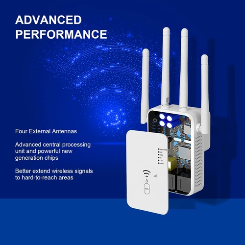 Wireless WLAN Repeater WLAN Verstärker Integrierte Steckdose 300-1200 Mbit/s - Bild 3 von 17