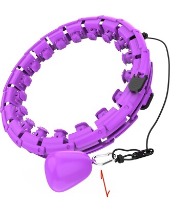 New OurStarry 32 Knot Weighted Weight Loss Workout Hoop Ring Purple