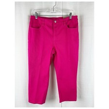 Chico's Perfect Stretch Girlfriend Slim Leg Capri Jeans Women's Size 1 US 8 Pink