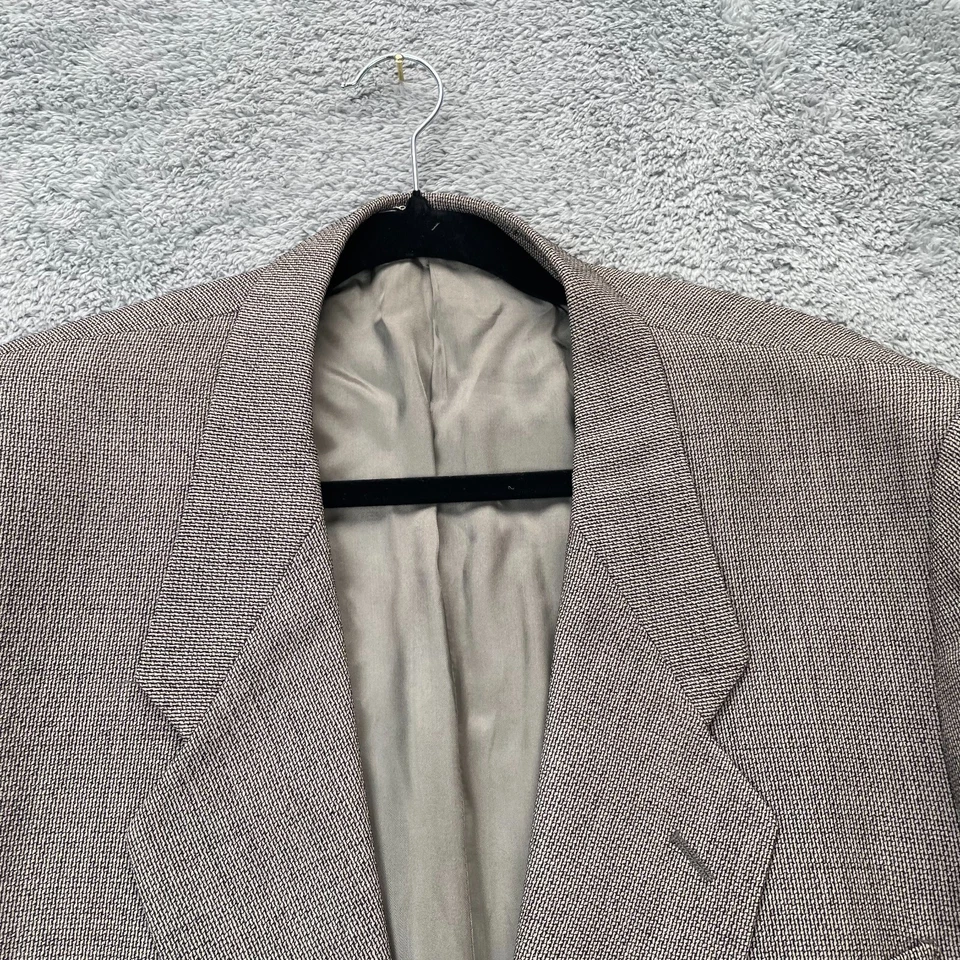 Chaqueta de Colección Armani Para Hombres L 44 Gris Blazer Abrigo Lana Muesca Solapa Sencillo Pecho Foto 4 de 4