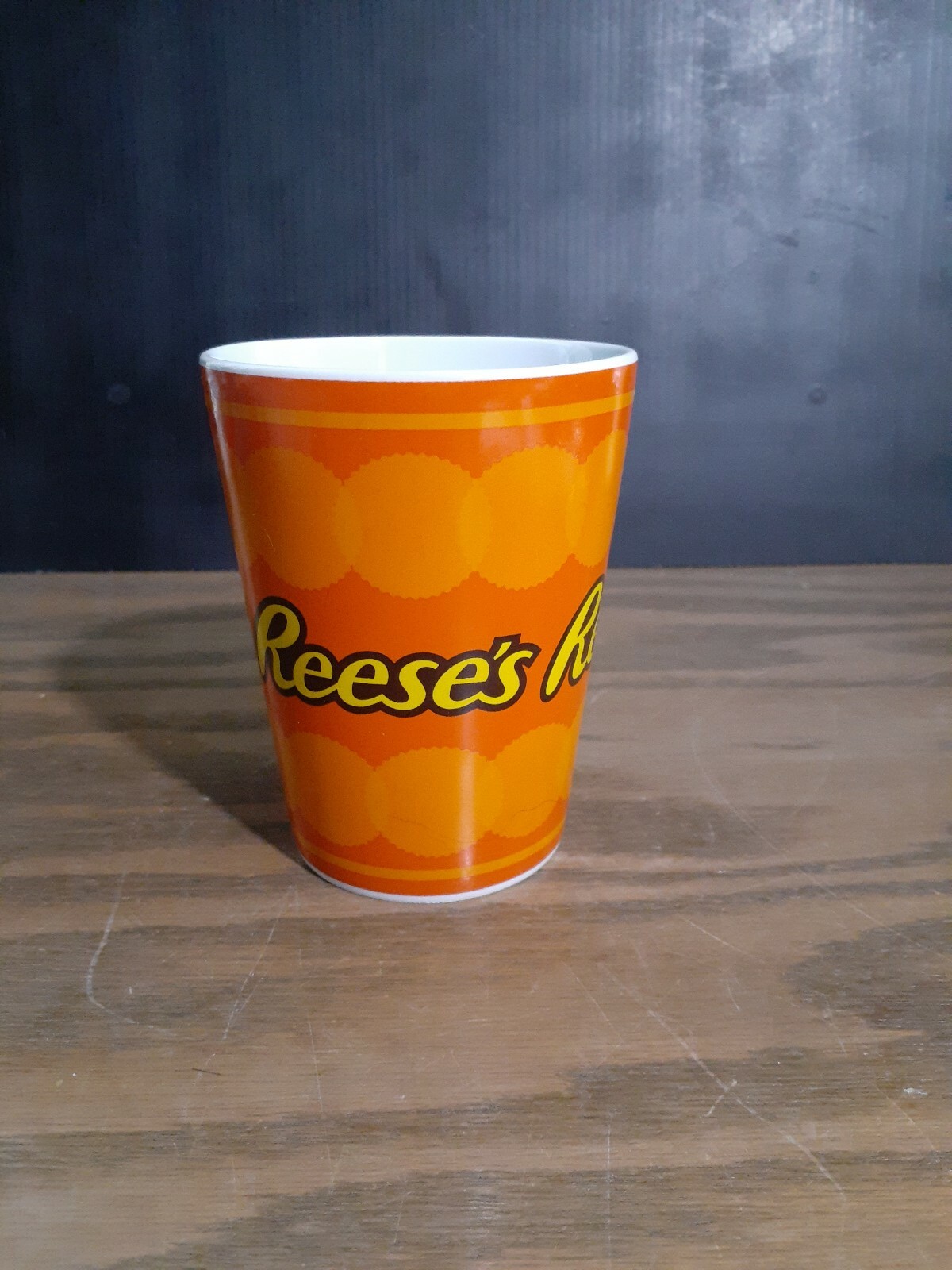 Reese's Peanut Butter Coffee Cup Mug Orange Yellow Brown Galerie 12 oz
