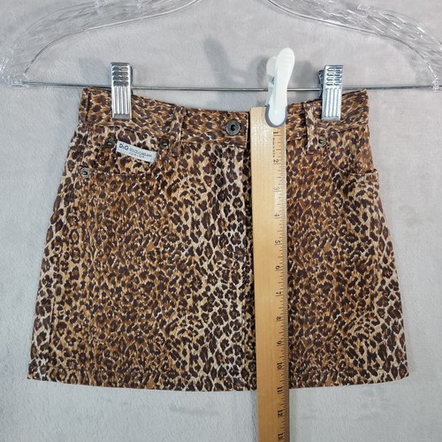 D&G Dolce & Gabbana Skirt Junior 4 Mini Leopard Print 5 Pocket Made In Italy - Picture 3 of 16