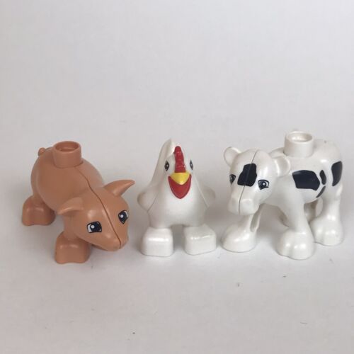 LEGO - DUPLO Farm Animals - Cow Calf / Pig / Chicken - Picture 1 of 13