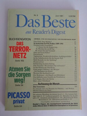 Das Beste aus Reader's Digest Nr. 6 Juni 1981 Werbung Reklame