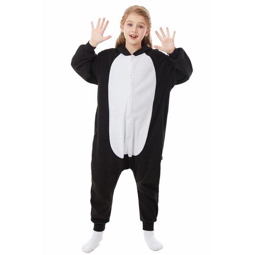 Kids Penguin Costume Unisex One-piece Pajama Soft Cosplay Sleepwear Homewear - Picture 18 of 55