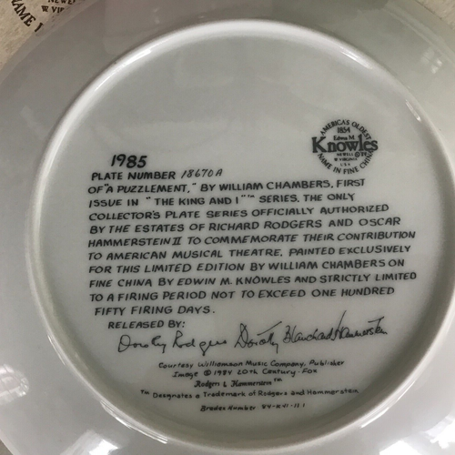 THE KING & I "THE PUZZLEMENT" YUL BRYNNER SAMMLERTELLER ~ KNOWLES mit COA - Bild 4 von 4