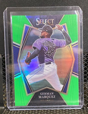 German Marquez 2022 Select Premier Level Neon Green Prizm #15/99 - Rockies