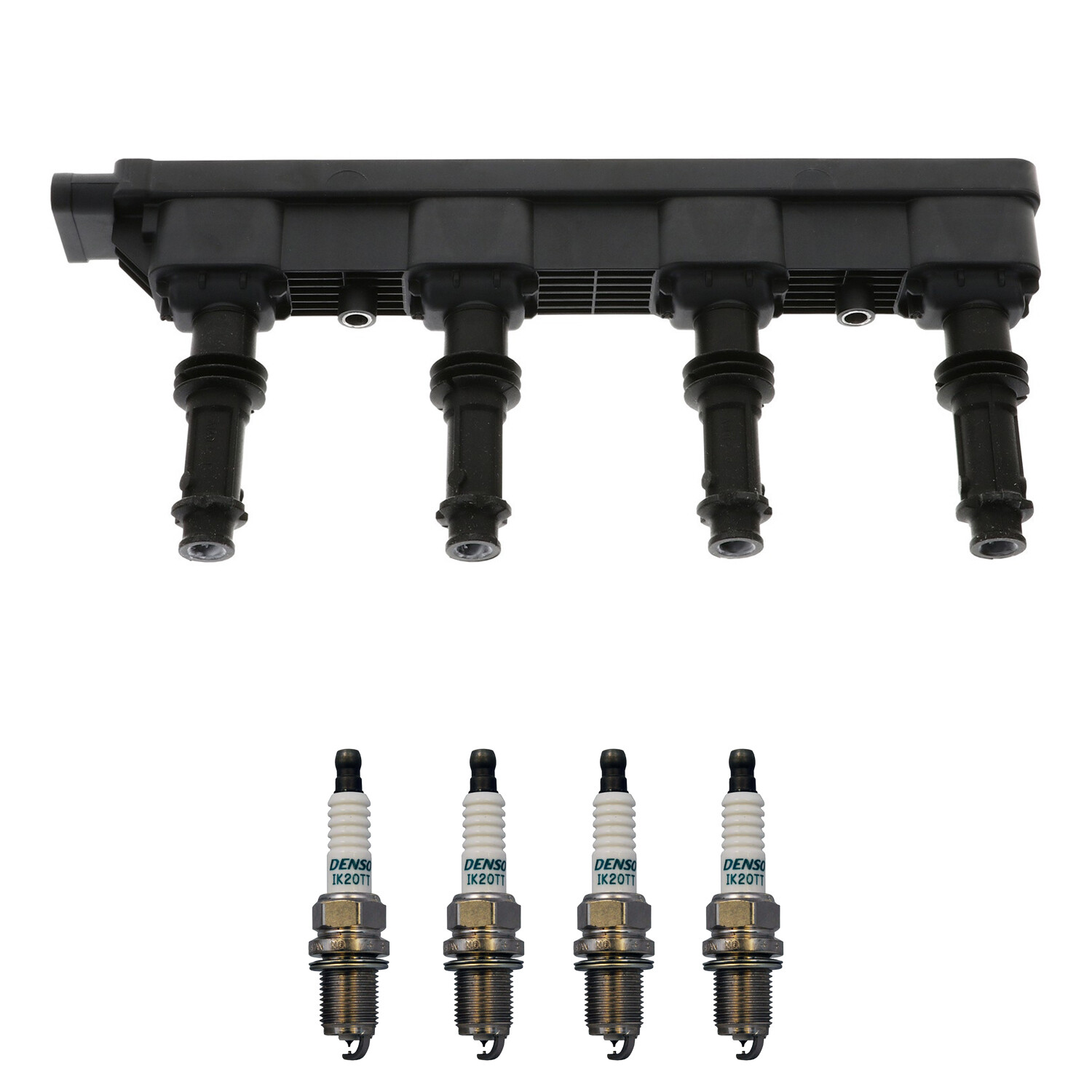 Bosch 1 Ignition Coil Denso 4 Iridium TT Spark Plug Kit For A4 TT Encore Golf L4