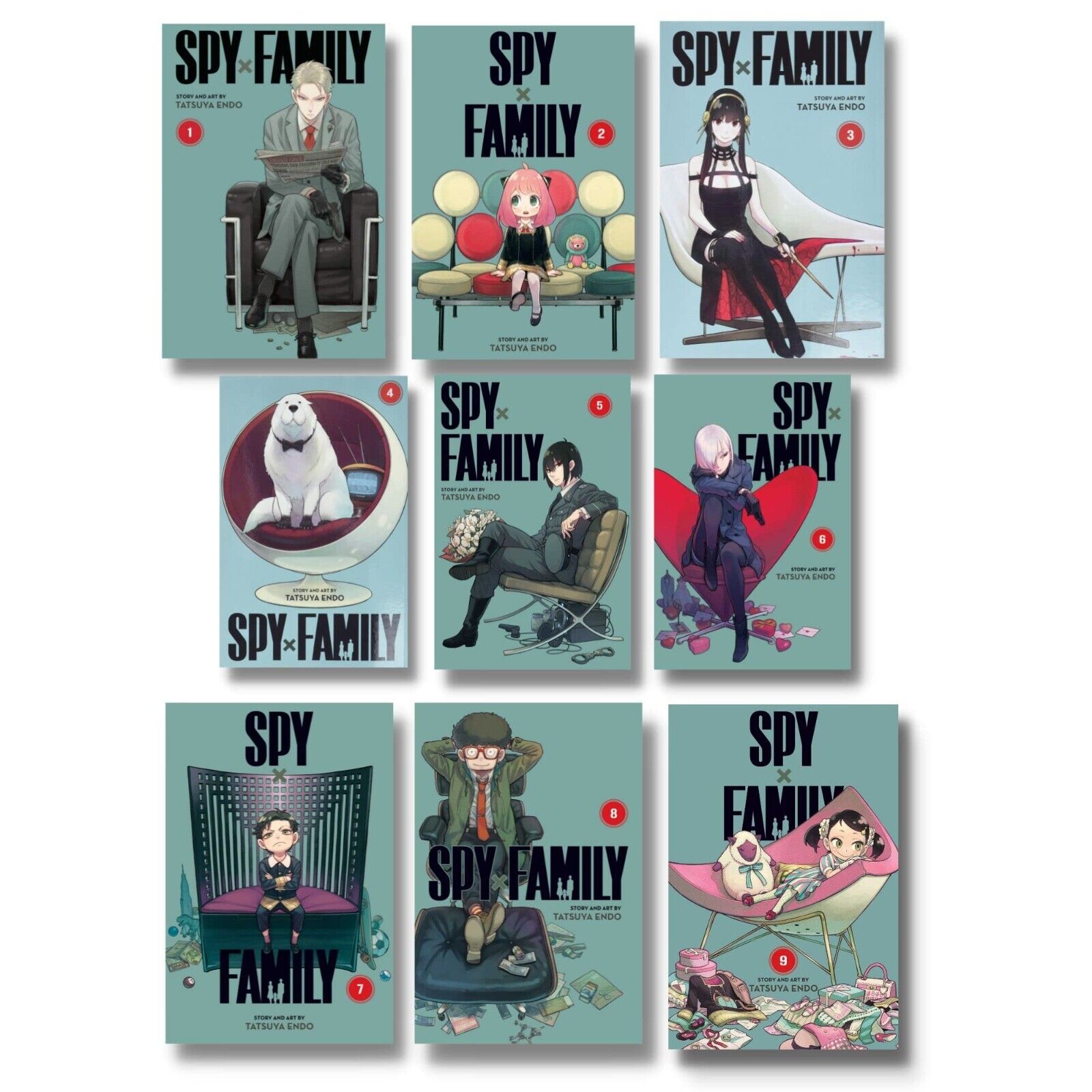 SPY X FAMILY Volumes 1 - 9 Manga, English VIZ Media