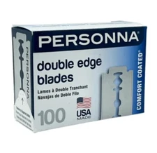 100 Personna Double Edge Safety Razor Blades Shaving Made In USA