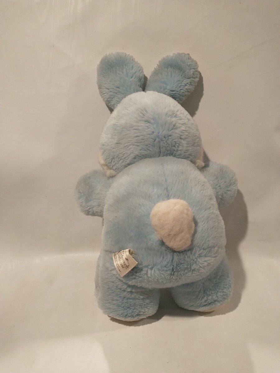 80s Vintage Bunny Rabbit White Light Blue mix Plush JC Penny