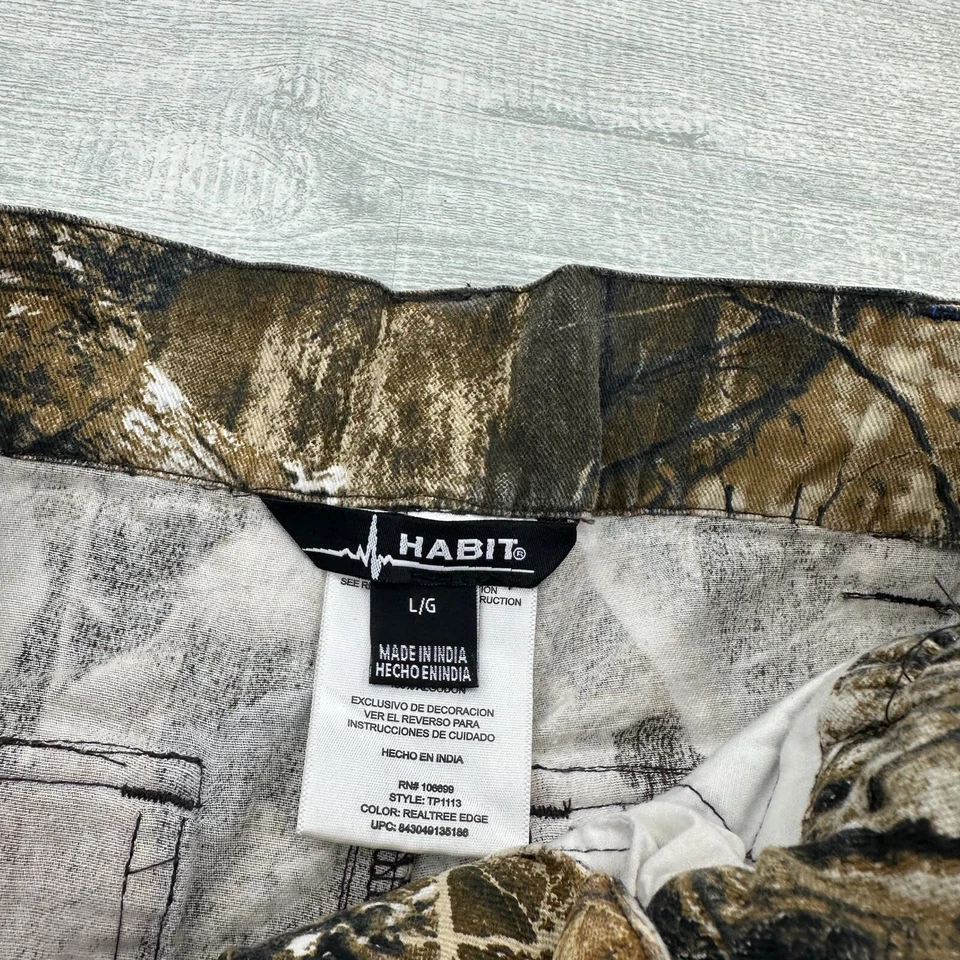 Habitat Camo Cargo Pants Youth Large Realtree Camouflage Hunting Canvas - Image 4 of 4
