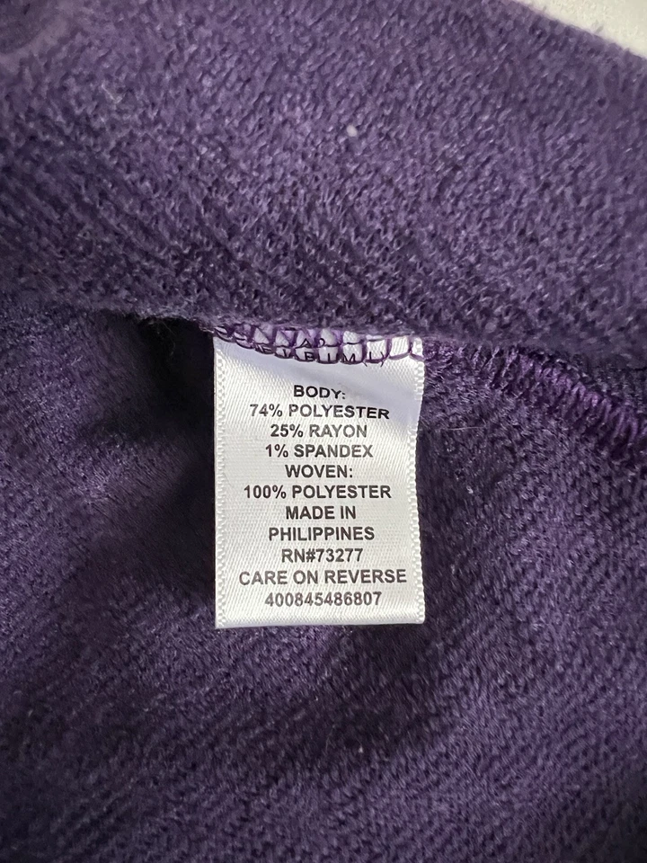 Camisa Suéter Elle Púrpura Talla Grande Volantes Cuello Talla Grande Preppy Carrera Oficina Foto 4 de 4