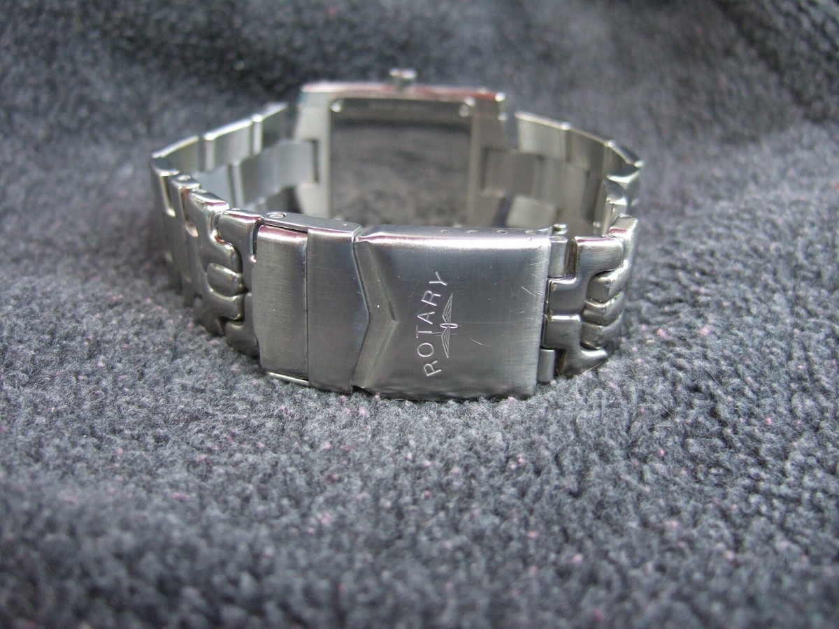RARE Men's Movado Eliro 84.C1.455.A Black Face Sapphire