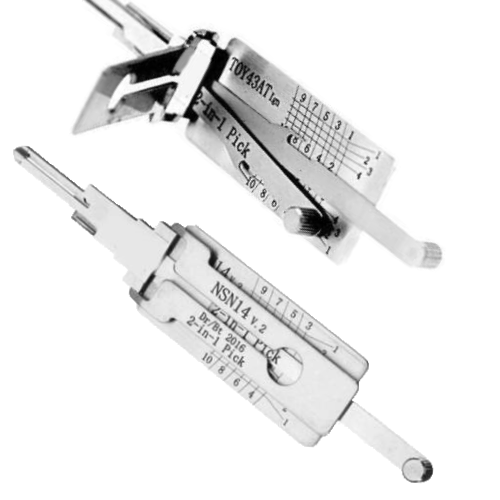 Original 2 in 1 Pick Lishi Tool KW1,KW2,KW5,SC1-R/L,SC4-R/L,LW5,AM5,M1,LW5 MS2 - Afbeelding 3 van 20