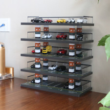 5 Ebenen 1/64 Parkplatz Diorama Vitrine Auto Garage für Modellautos Und Puppen