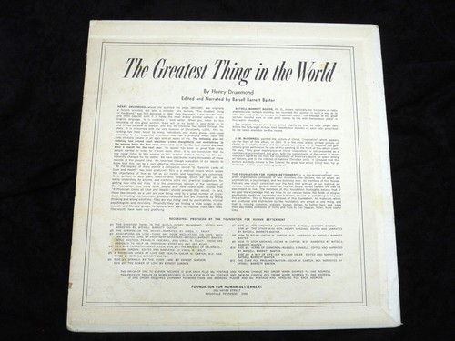 The Greatest Thing in the World sermon Henry Drummond LP Batsell Barrett Baxter - Picture 2 of 7