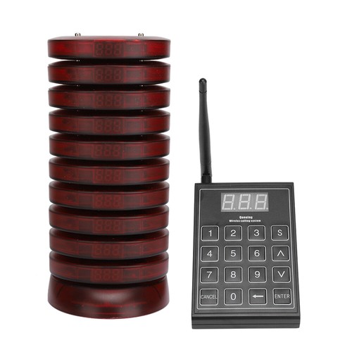 Restaurant Wireless Paging Queuing System Coaster Pagers Guest Waiter Calling - Photo 9/15