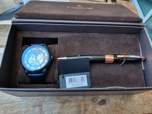 Thomas Earnshaw Longitude Skeleton Set Hand Wind Gray Dial w Pen