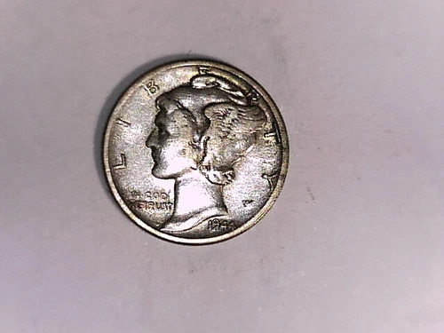 U S 1944 Mercury Silver 10c Fine