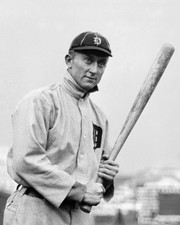 Póster vintage con foto brillante de béisbol de los Tigres de Detroit TY COBB 1910 5x7