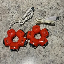 Port Multi Headphone Splitter USB Mobile, Smartphones & Laptops Orange Multiport