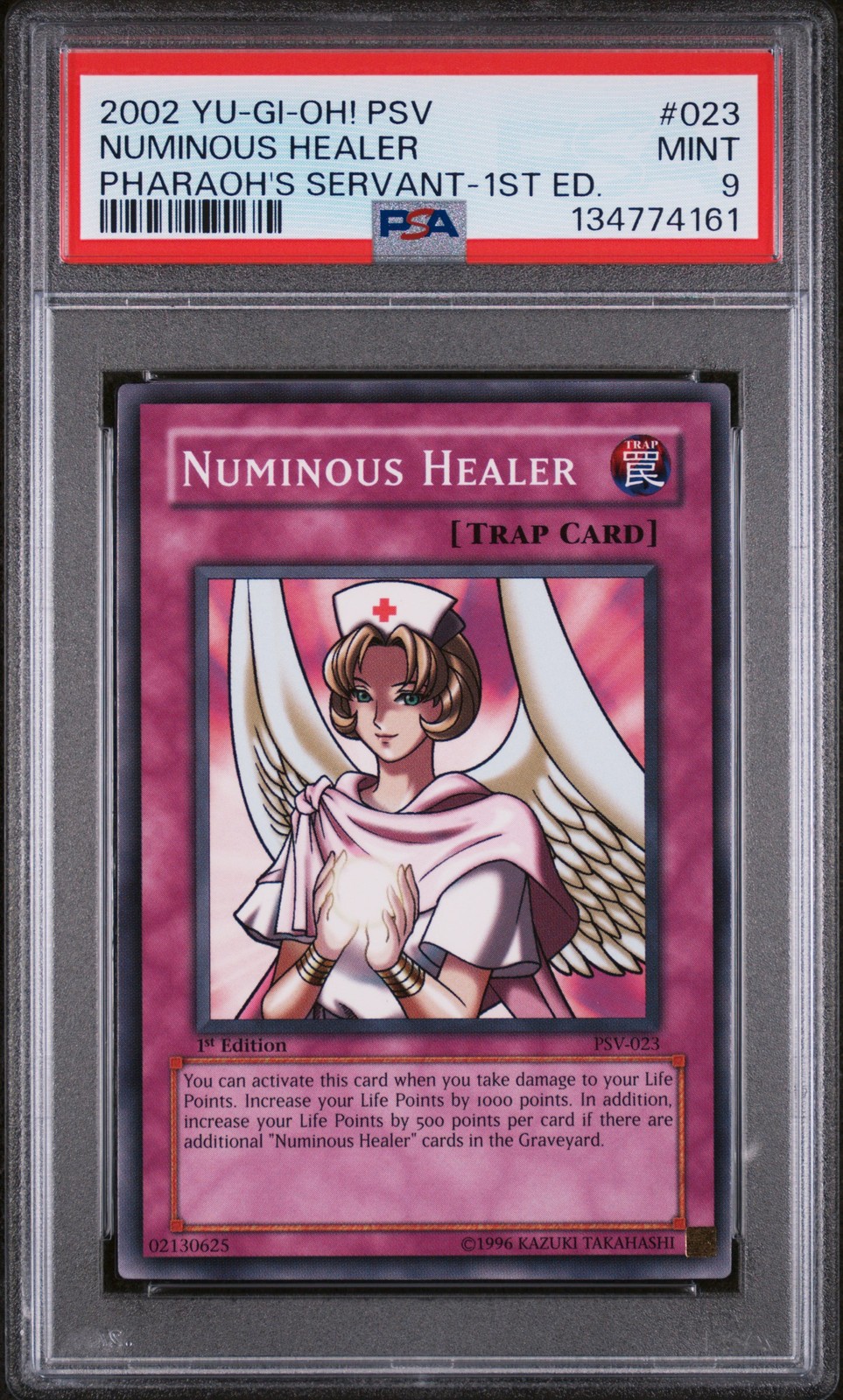 2002 YU-GI-OH! PSV-PHARAOH'S SERVANT 1ST ED #023 NUMINOUS HEALER PSA 9