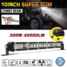 10 Inch 300w Led Light Bar Driving Spot Flood Combo Work 4wd Truck Suv Atv Dg