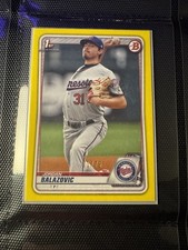 Topps 2019 Bowman Prospects Jordan Balazovic Minnesota Twins BP-123 Yellow /75