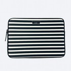 Kate Spade New York Black & White Striped Laptop Bag Sleeve