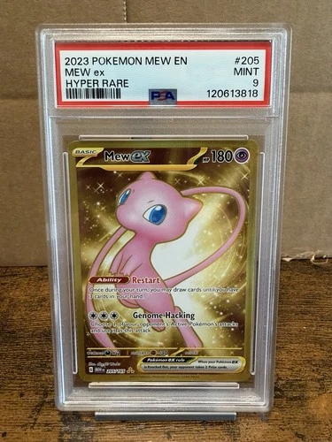 2023 POKEMON MEW EN-151 HYPER RARE #205 MEW EX PSA 9