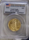 2005 US 1/2 oz Gold Eagle $25 PCGS MS69 American Eagle Program