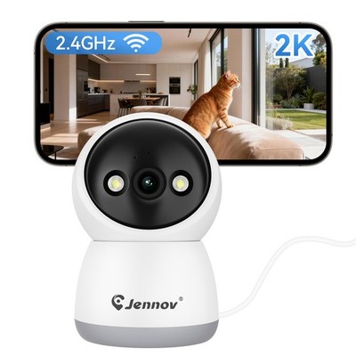 JENNOV 3MP WiFi Security Camera Smart 360° PTZ 2-Way Audio Outdoor Nigjt Vision