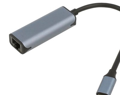 USB to Ethernet adapter; RJ45 socket,USB C plug; 0.15m - ART-OEM-C6 | EU Stock