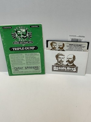 Vintage Apple II Software Triple Dump Print Program by Beagle Brothers Bros