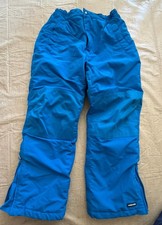 Lands End Kids Snow Pants Size 10H Blue Insulated Grow A Longs Ski