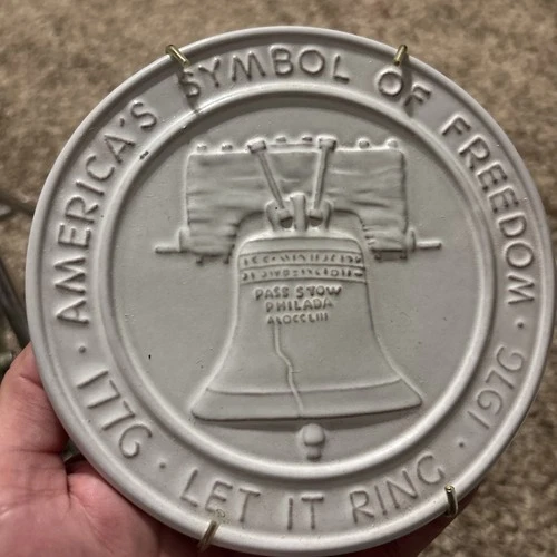 Frankoma Trivet Symbol Of Freedom Bicentenniel Plainsman Brown 6”