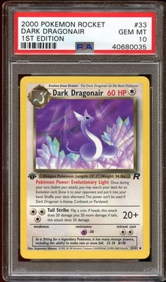 PSA 10 GEM MINT Dark Dragonair 33/82 Team Rocket 1ST EDITION