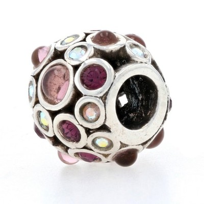 NEW Chamilia Bead Charm 2025-0981 Captivate - Purple Swarovski - Sterling Silver