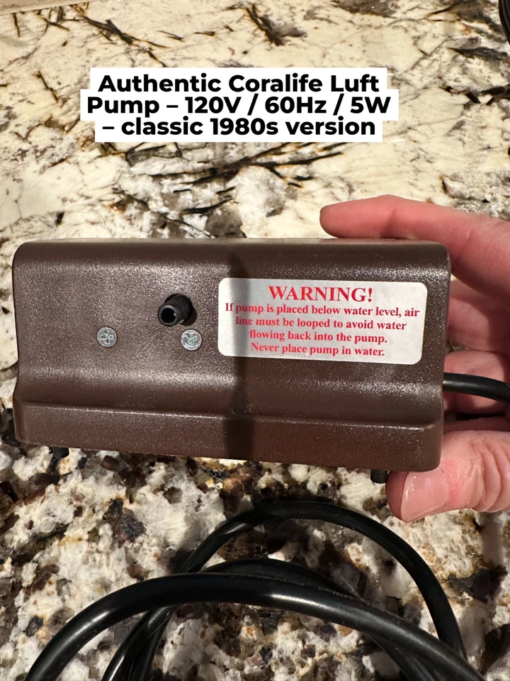 Bomba de aire vintage Coralife Luft hecha en EE. UU. bomba de aire de acuario de alta presión 7 PSI Foto 4 de 4