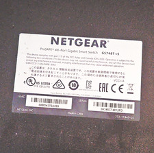 NETGEAR ProSAFE 48-Port Gigabit Smart Layer 2 Rack Mount RJ-45 Switch GS748T v5