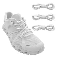 3 Pairs Elastic Shoe Laces Replacement for Running 3 White