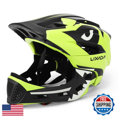 Lixada Kids Bike Helmet Adjustable Detachable Full Face Helmet For Children
