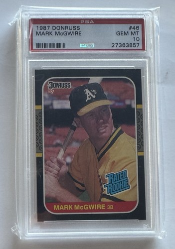 1987 Donruss 46 - Rated Rookie Mark McGwire PSA 10