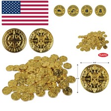 Delightful 200 Count Plastic Pirate Coins - Perfect for Parties  Celebrations