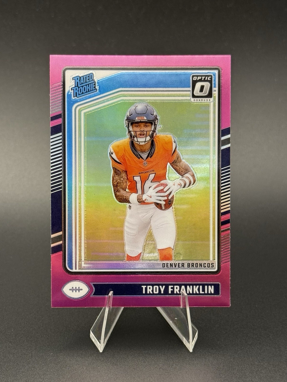 2024 Panini Donruss Optic - Rated Rookie Troy Franklin #294 Pink Prizm (RC)